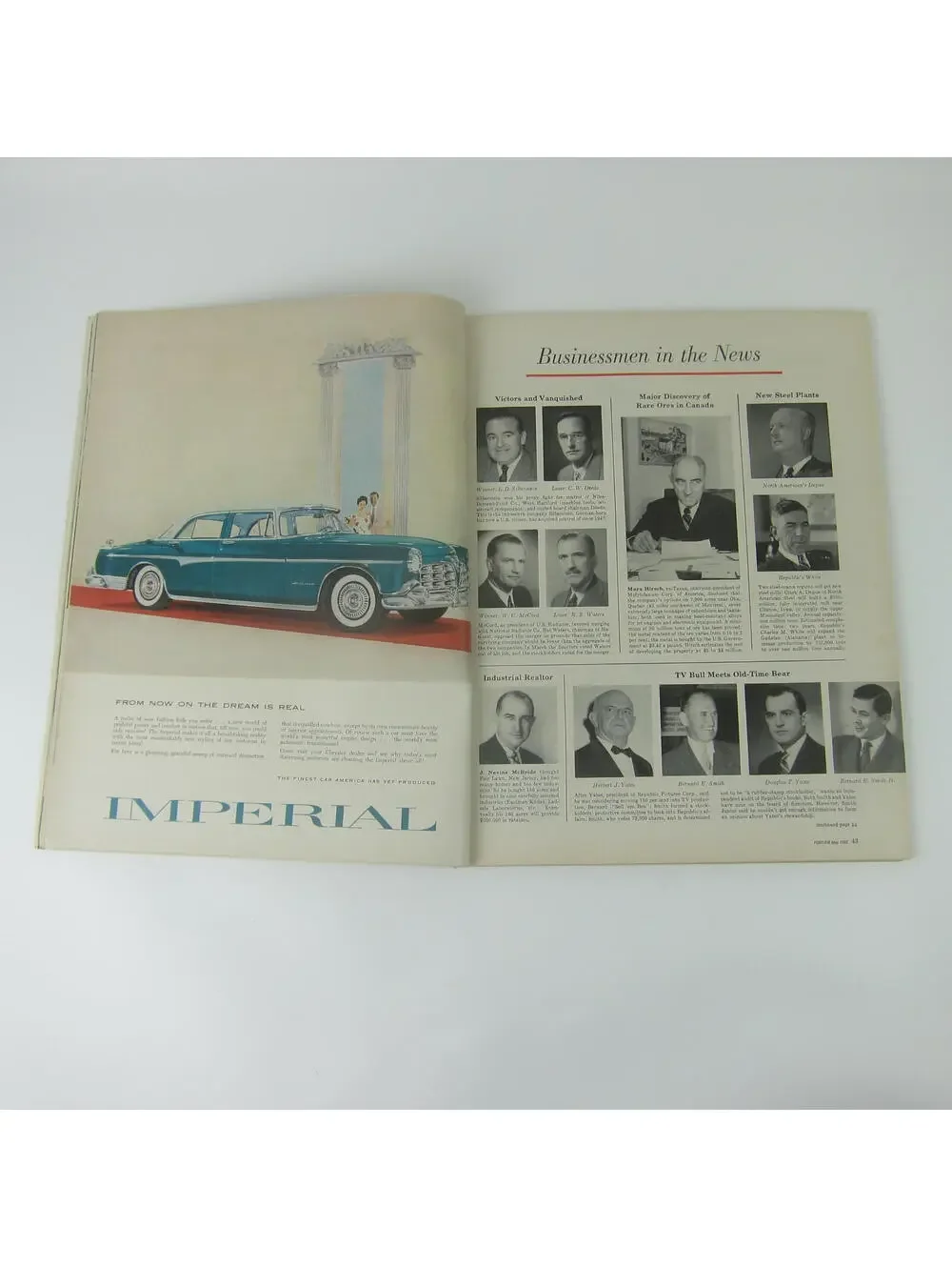 Vintage FORTUNE Magazine May 1955 Borg-Warner, Serge Rubinstein, Classic Car Ads
